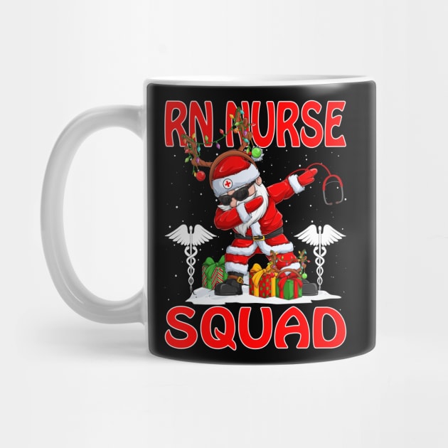 Christmas Rn Nurse Squad Reindeer Pajama Dabing Santa by intelus